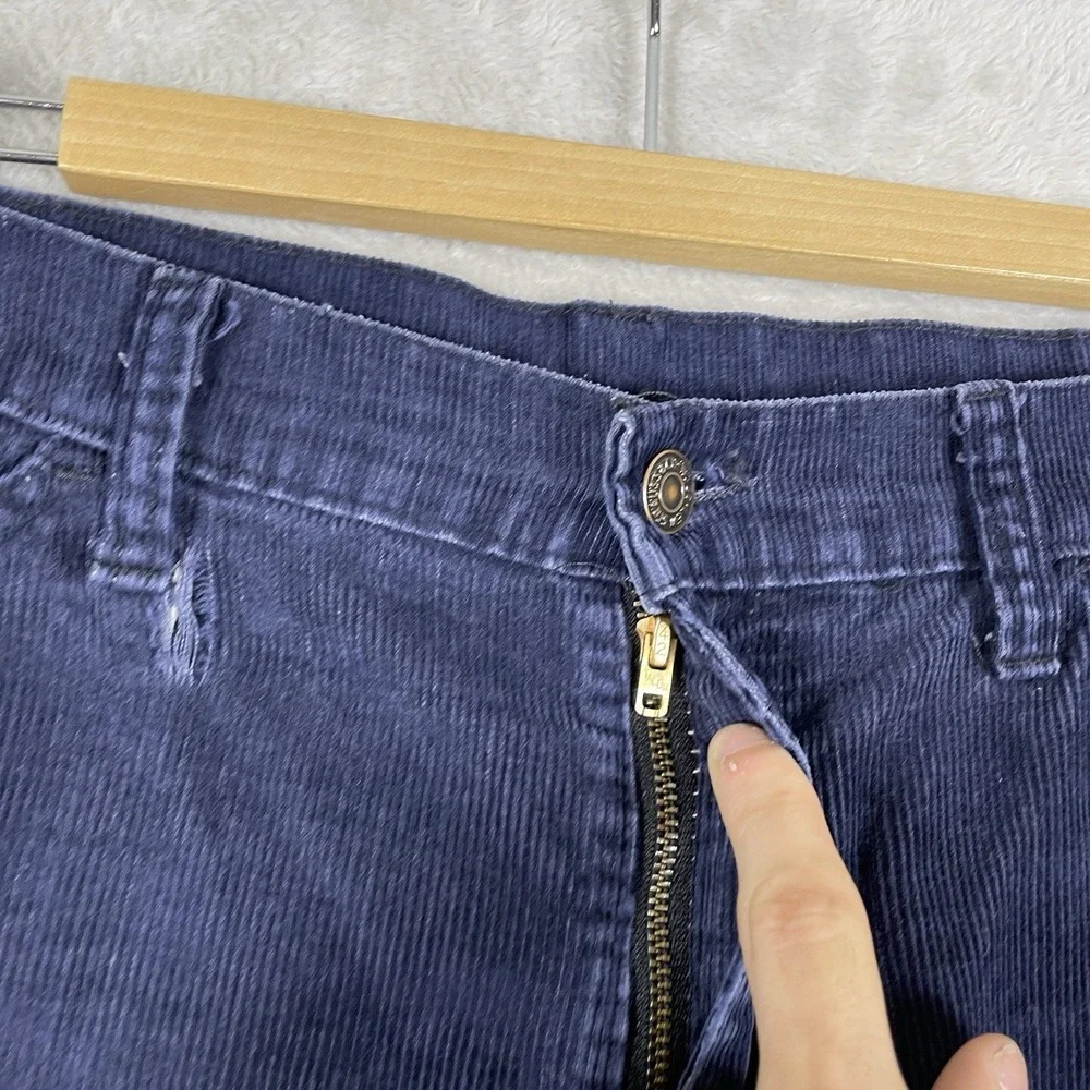 Vtg Levis 646 Bell Bottom Pants Mens 36x28 Corduroy Navy Blue 70s TALON *read*